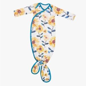 Copper pearl sunnie sunflower baby knotted gown infant layette newborn